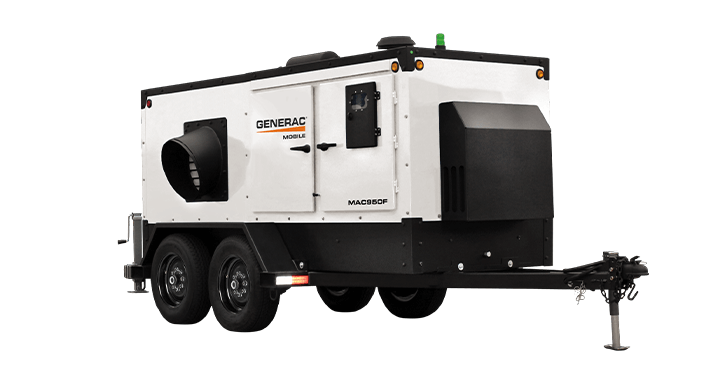 Rent a Generac mobile generator heater.