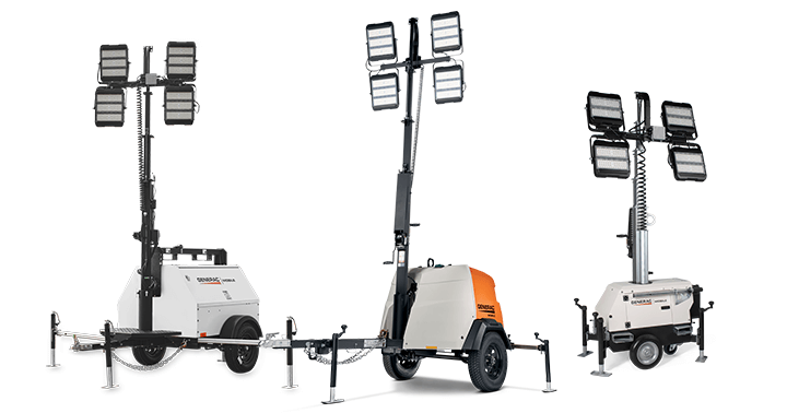 Rent Generac mobile light towers.