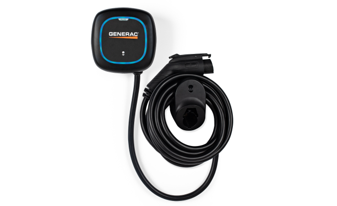 Generac Level 2 EV Charger wall mount, cord, and plug in